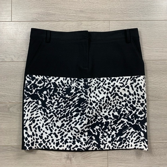 Tibi Black & White Trouser Mini Skirt - Picture 1 of 9